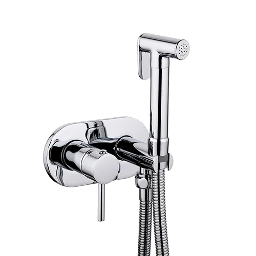 

Hot and Cold Bidet Faucet Mixer Chrome Toilet Bidet Sprayer Kit