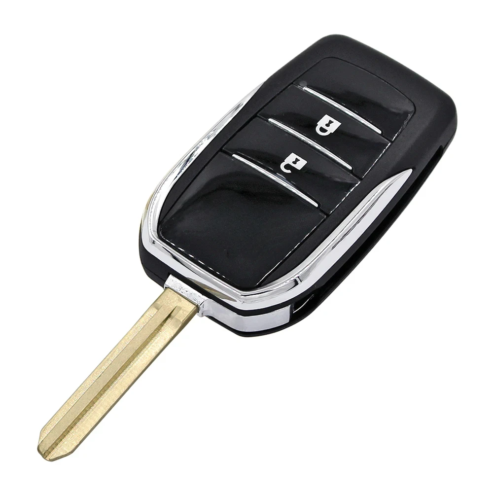 2/3 Button Modified Flip Car Remote Key Shell Case for Toyota Corolla Camry Picnic Land Cruiser Highlander  RAV4 TOY43 Uncut