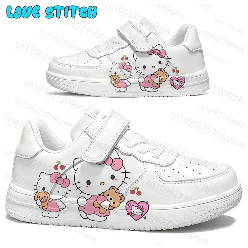 Kawaii Theme Design Girl Shoes Children Outdoor Shoes Durable Breathable Pink Print Exclusive Minimalist Trendy Tennis Shoes