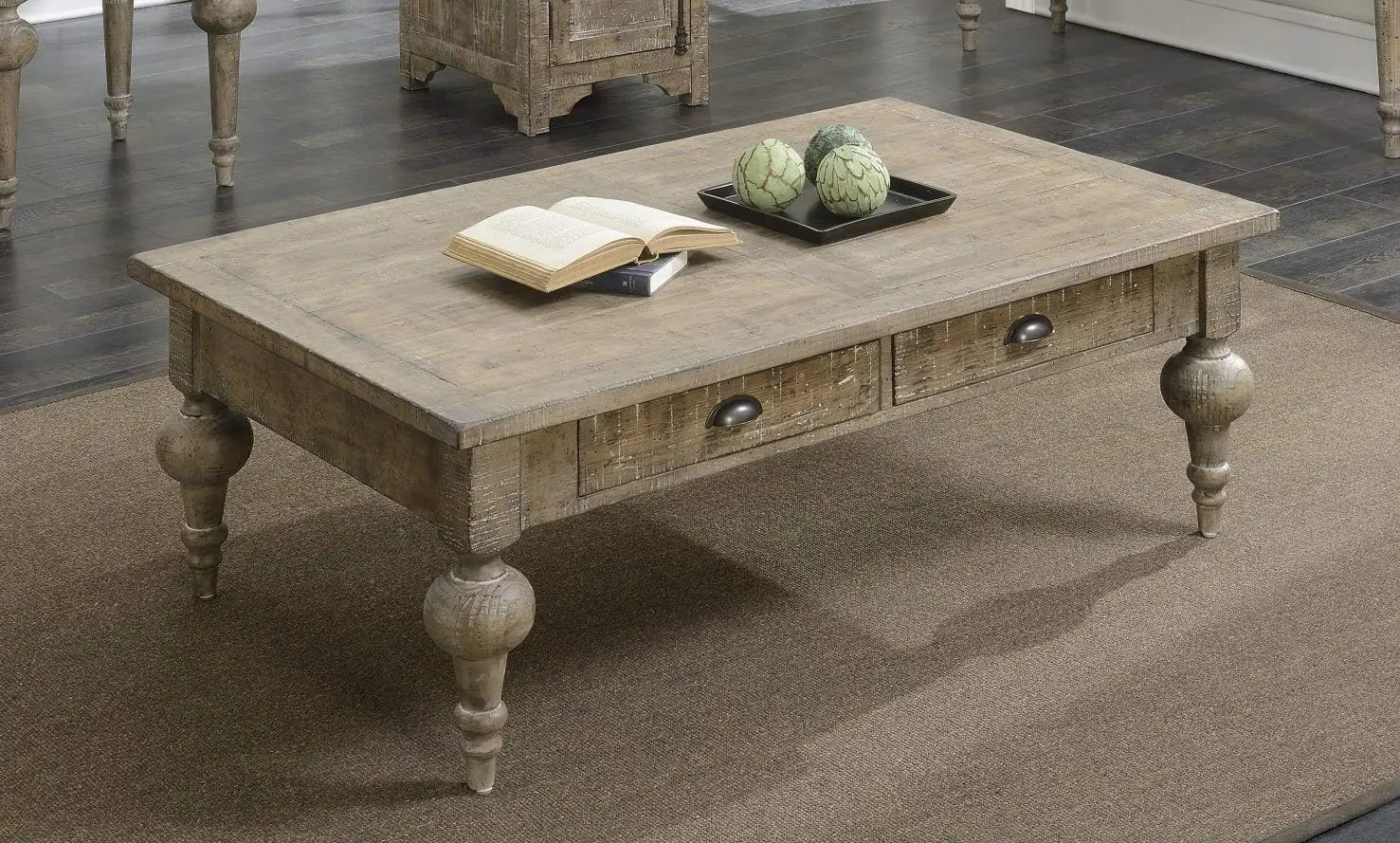 Haynes Coffee Table, 52 Inch, Gray