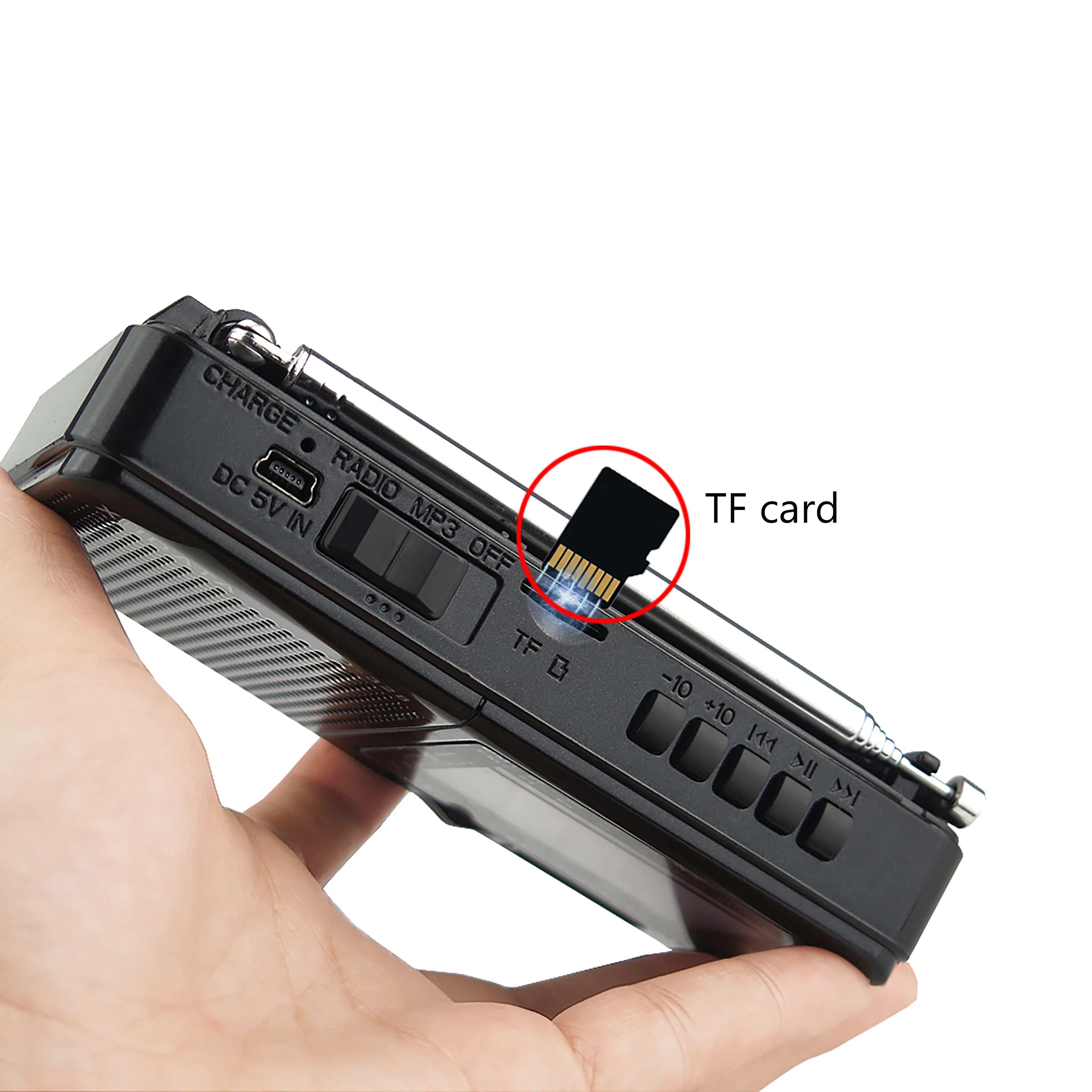 XHDATA D328 Portable Radio FM AM SW Shortwave Radio Mini 4Ω/3W Radio Receiver Support TF Card MP3 Music Player