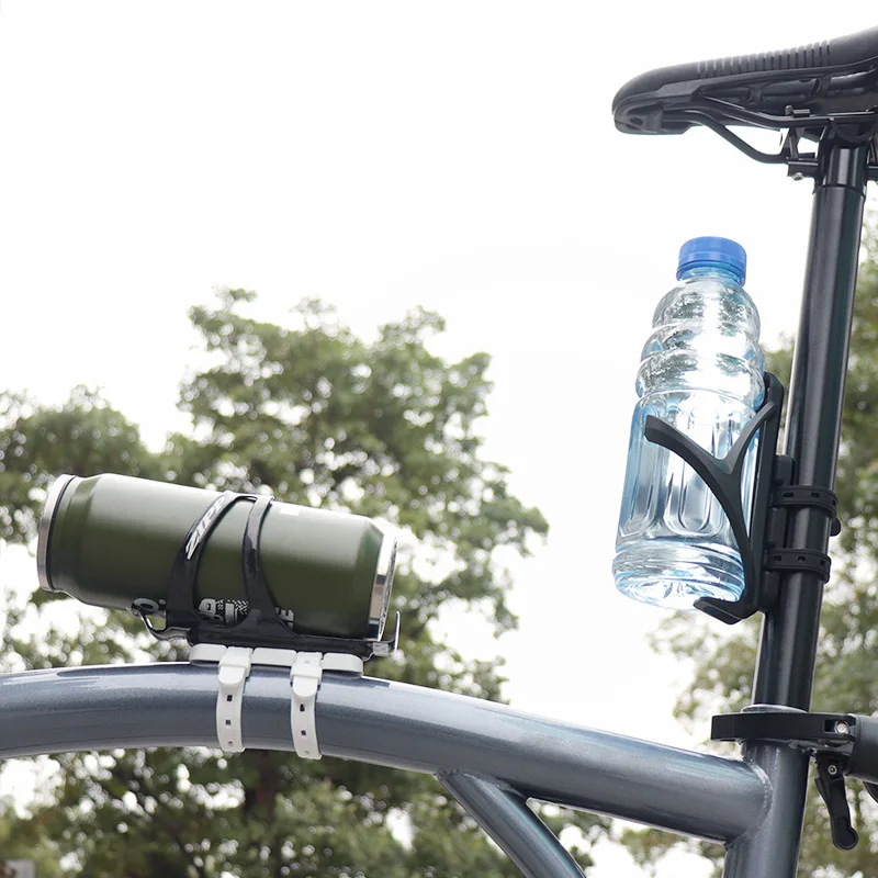 Bicycle Water Bottle Cage Stand Base Silicone Bottle Holder Straps Bike Seatpost Fork Frame Mounting Bracket Cycling Bottle Cage