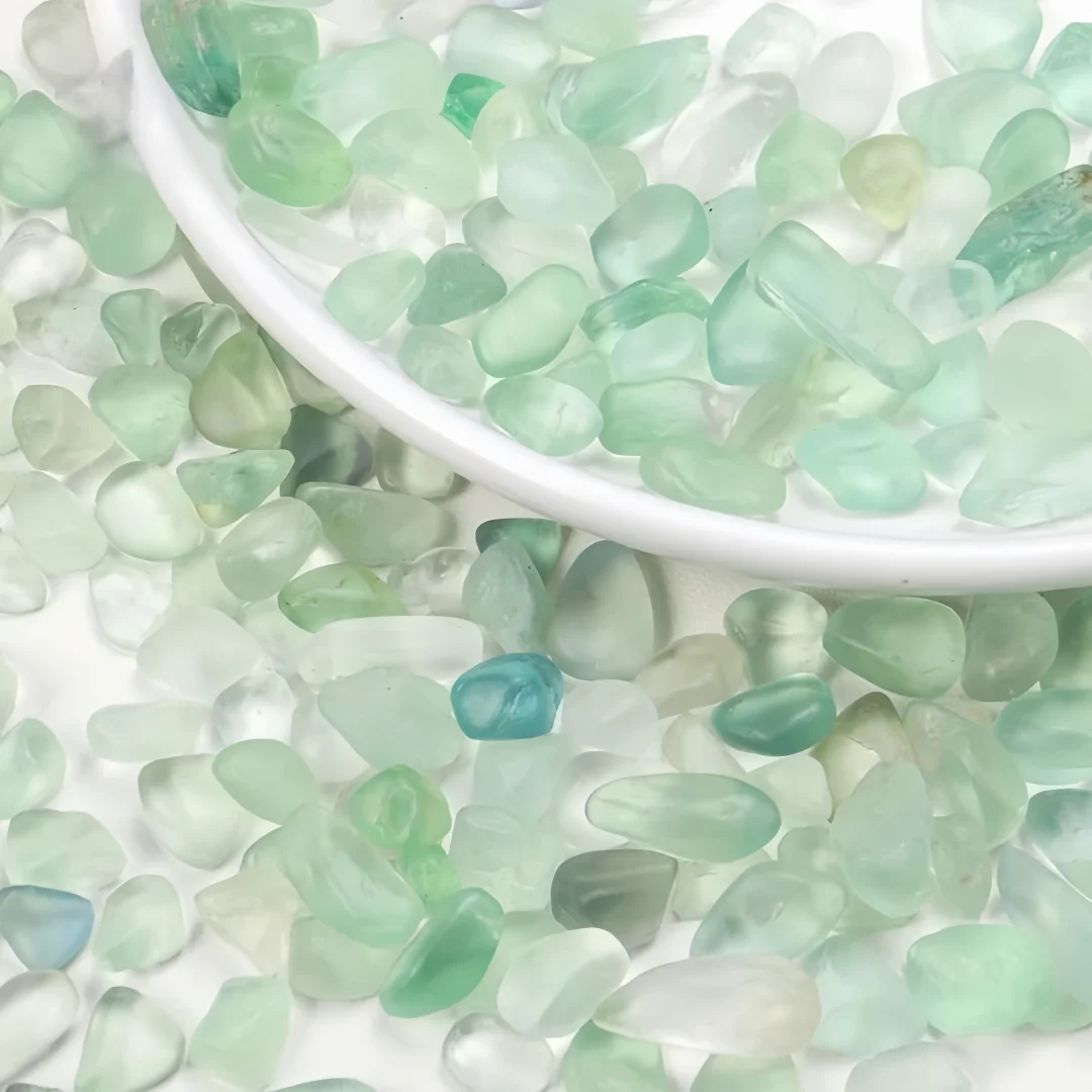 Natural Green Fluorite Chips, Crystals Stones, for Jewelry Making, Garden Decoration, Fish Tank Decorative Stone, Home Decor