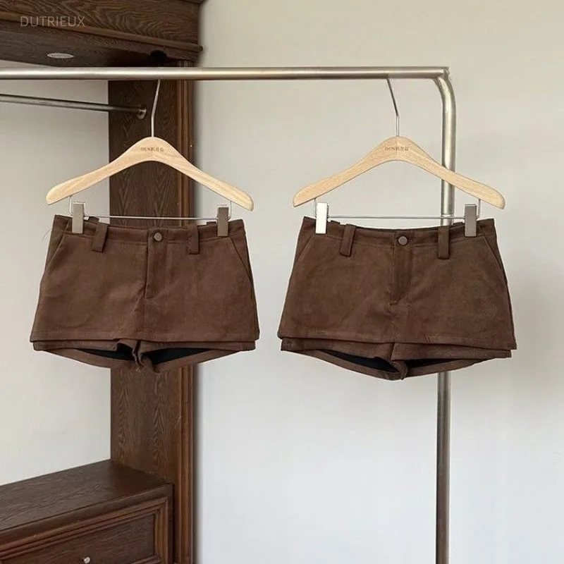 Autumn Winter Spice Women High Street Shorts Skirt Y2k Aesthetic Euramerican Punk Jupe Harajuku Temperament Slim Skirts