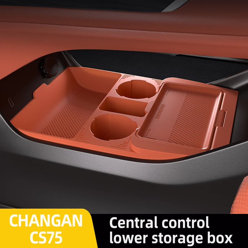 

2025 For CCAG Changan CS75 Plus Silicone Center Console Below Storage Box CS75Plus Central Control Organizer Mat Car Interior