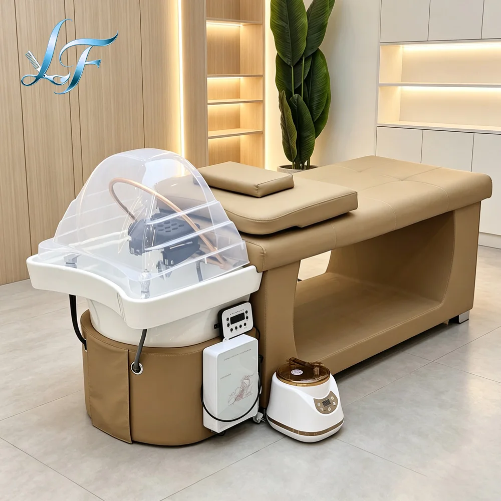 Thai Hair Washing Water Circulation Headspa Nursing Therapy Spa Massage Shampoo Bed For Beauty Salon