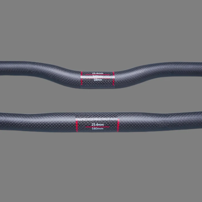 carbon handlebar NO LOGO  Ultralight 3K matte Full Carbon Mountain Bike Bicycle Handlebar 25.4mm Carbon MTB Flat Rise Handlebar