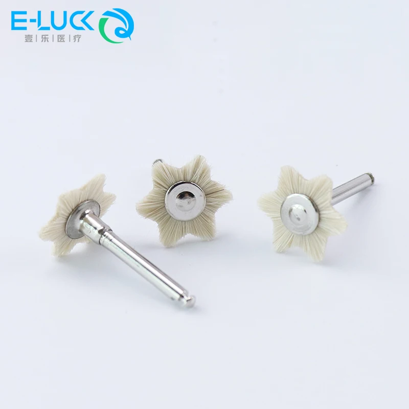 Dental Polishing Brush Laboratory Polisher Tools 2.35mm Shank Diameter Burs Goat Hair Brush Grinding Clinic Lab Tools