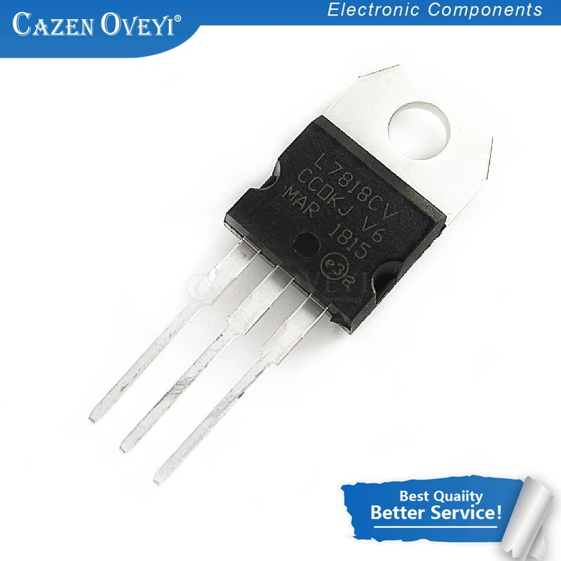 IC Chipset 10pcs/lot L7818 L7818CV TO-220 7818 voltage regulators In Stock