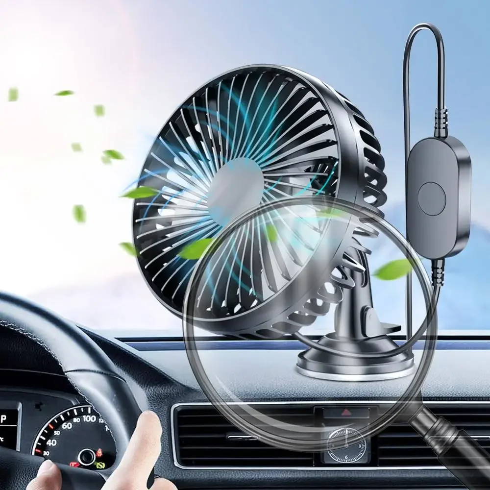 

1-5pcs 5V USB Universal Car Dashboard Cooling Fan Windshield Desk Fan with Suction Cup 360 Degree All-Round Auto Cooler for Car