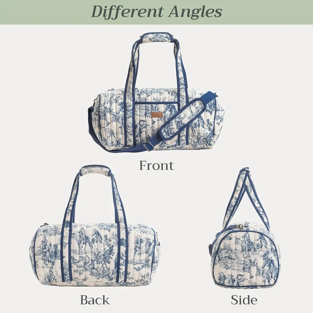 حقيبة سفر مبطنة بالقطن لرحلات طوال الليل وعطلة نهاية الأسبوع - مثالية لمسافرين الأعمال والعطلات العائلية