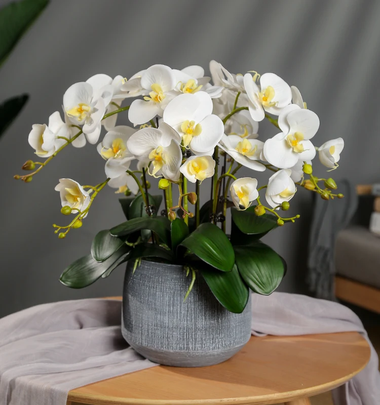 

Vase Home Garden Aesthetic Room Decoration High-end Phalaenopsis Simulated Flower Pot Decoration Arrangement