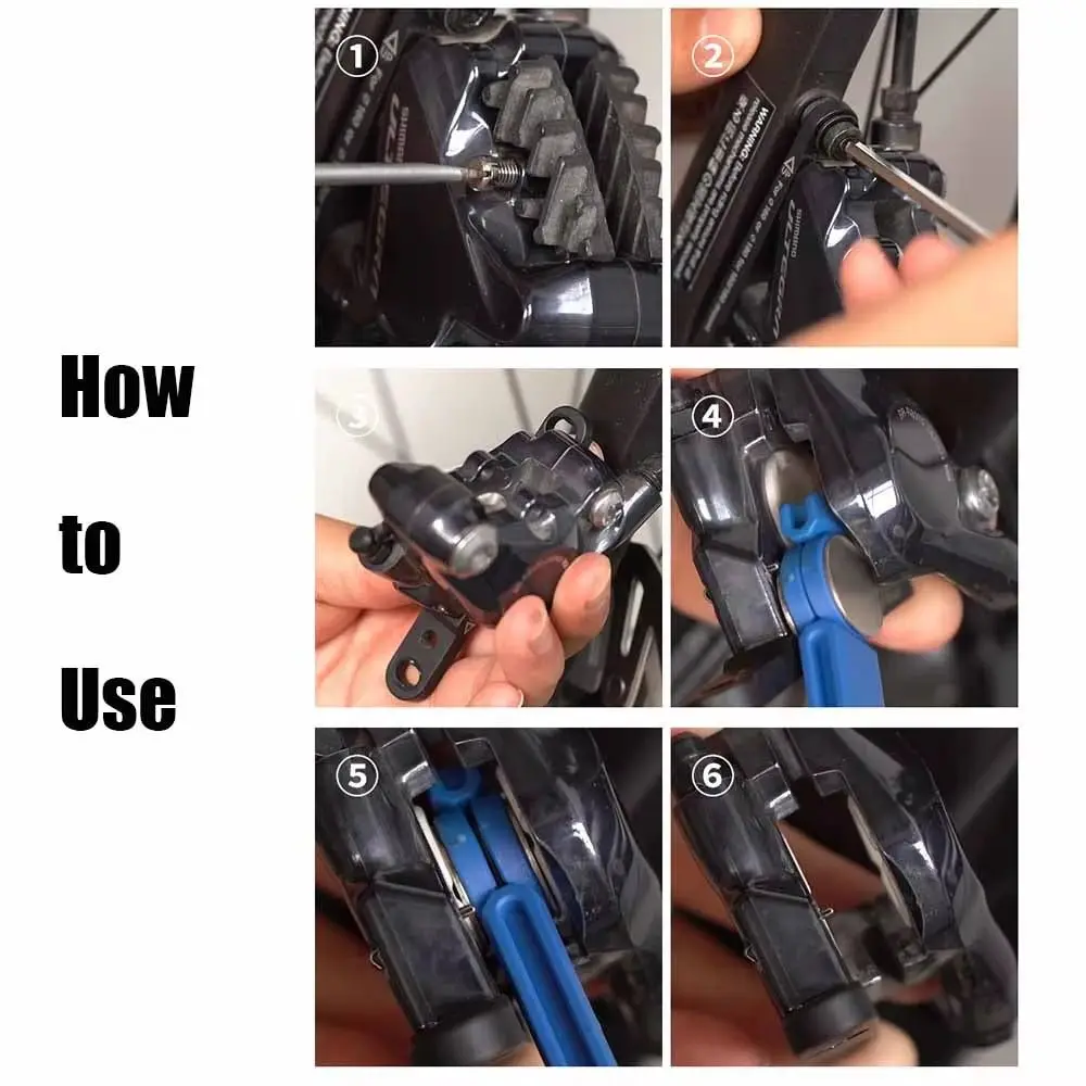 Non-destructive Bicycle Brake Piston Resetter 360° Rotatable Wear-Resistant Brake Caliper Reset Tool Precision Oil-Resistant