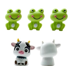 5/10Pcs New Focus Silicon Bead Three-dimensional Cow And Frog Modeling Jewelry DIY Pen Keychain bracelet necklace accessories