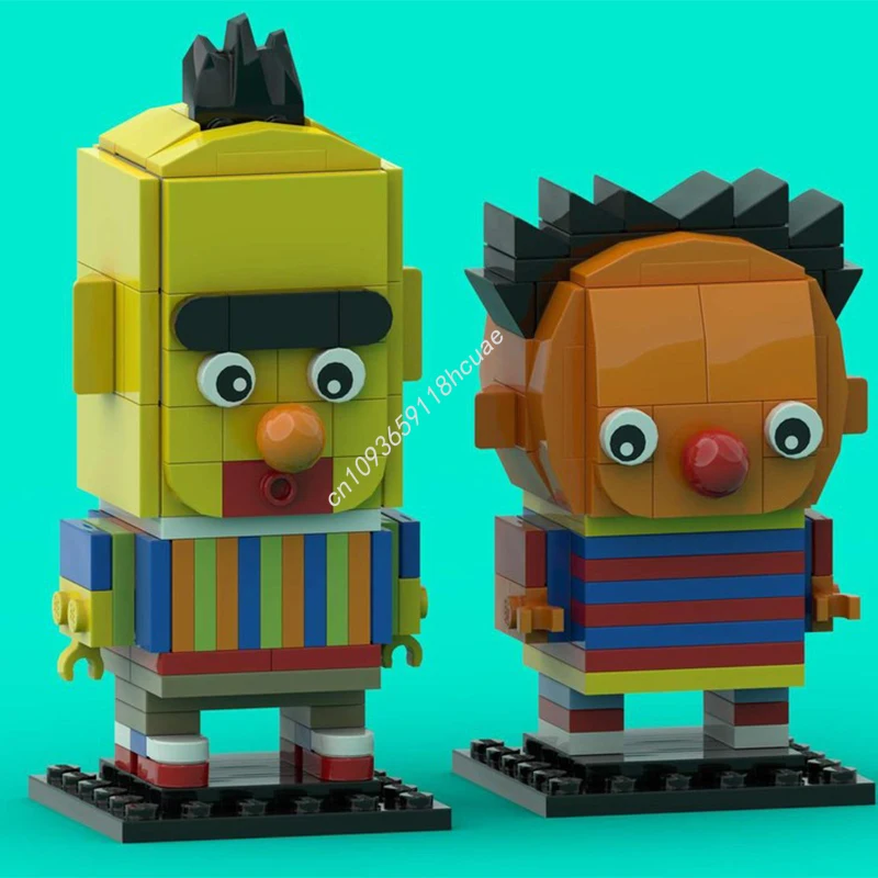235 pz MOC Bert Ernie Sesame Street pack Brickheadz Modello Building block Architettura Idea per bambini Giocattoli Educazione Regali di Natale