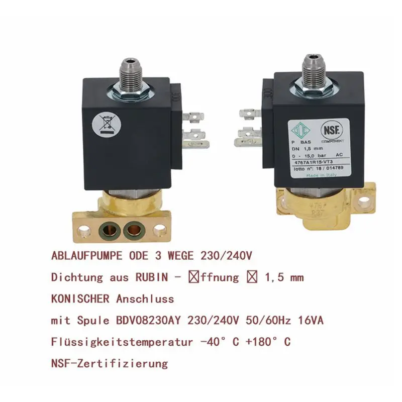 Semi-automatic coffee machine solenoid valve cooking head solenoid valve accessories YB09 9W  EXPOBAR   LA-Marzocco