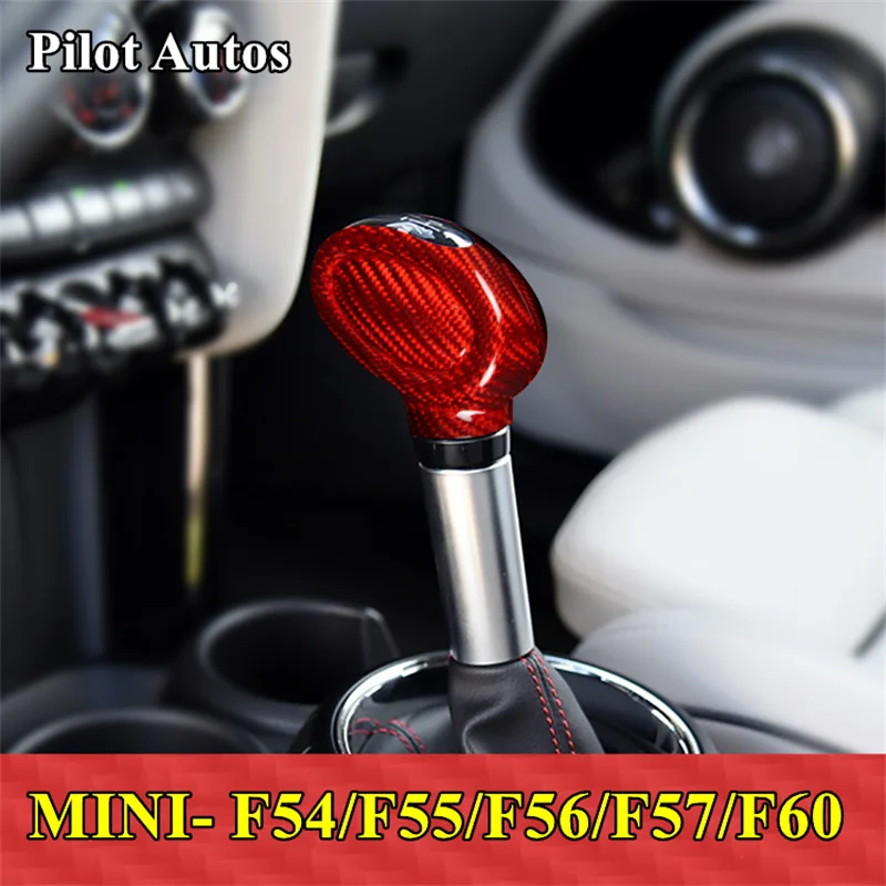 

Genuine Carbon Fiber Car Gear Shift Knob Cover Trim Sticker For MINI F54 F55 F56 F57 F60