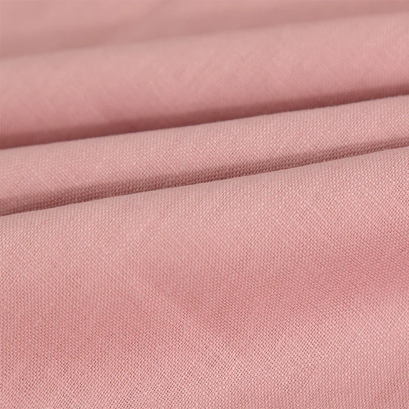 Tessuto di puro Lino naturale rosa spesso 9s x 9s 190g Lino abbigliamento per camicia abito uomo donna indumento cucito per metro