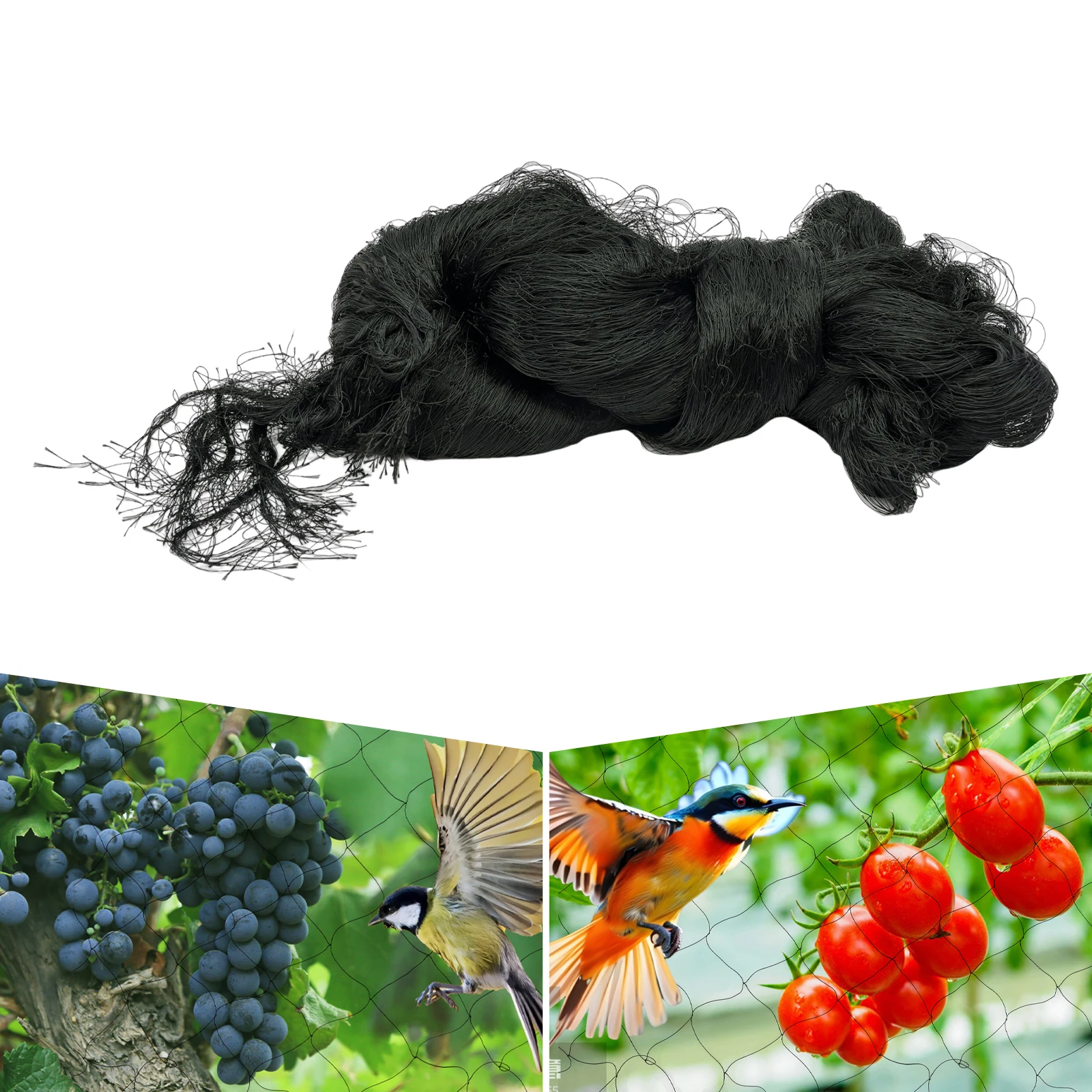 

Reusable 30x15m Bird Netting 5x5cm Mesh Heavy Duty Anti Bird Net for Fruit Tree Garden Crop Protection UV Resistant Polyester