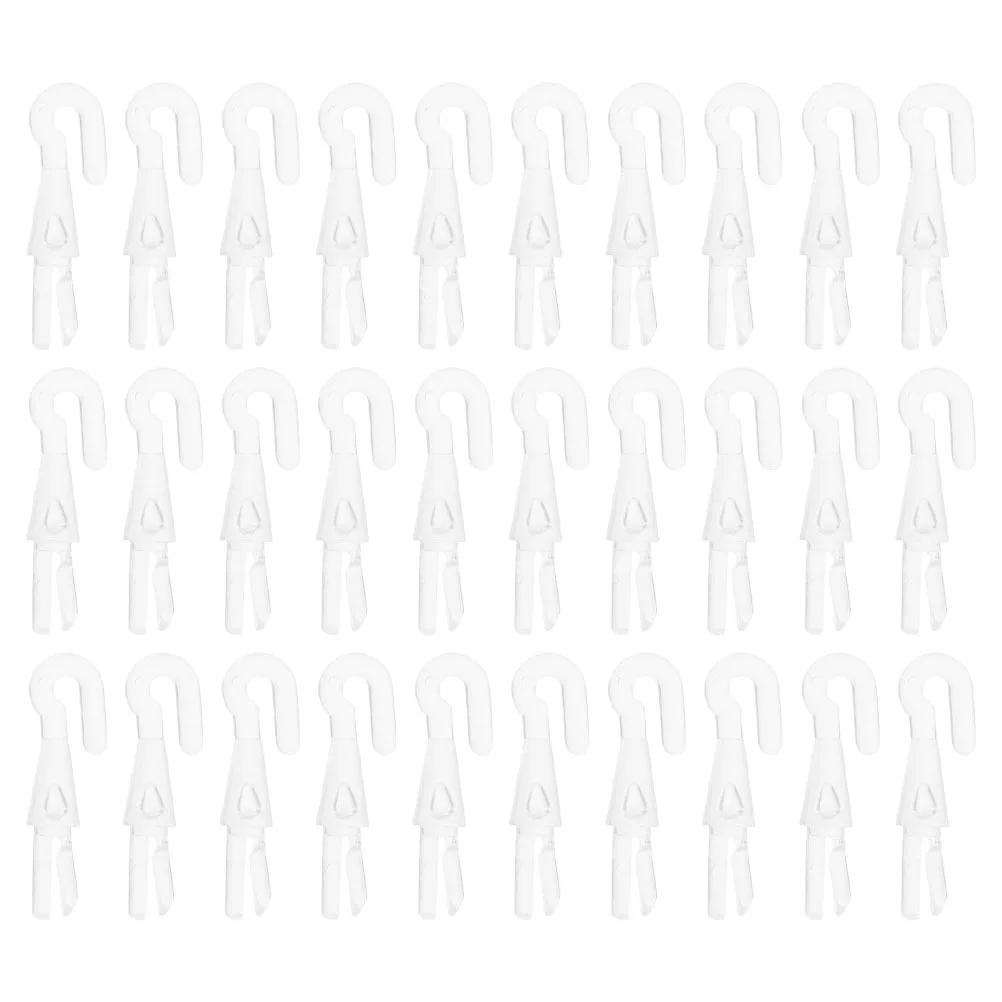 

50Pcs Blind Wand Hooks Plastic Replacement Easy Install Curtain Rod Pull Accessories Blind Wand Hooks Blinds Parts
