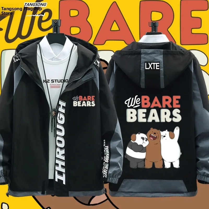 

Куртка Webearbears с капюшоном: повседневная, модная верхняя одежда из полиэстера, свободного кроя, с длинными рукавами, для осени и зимы