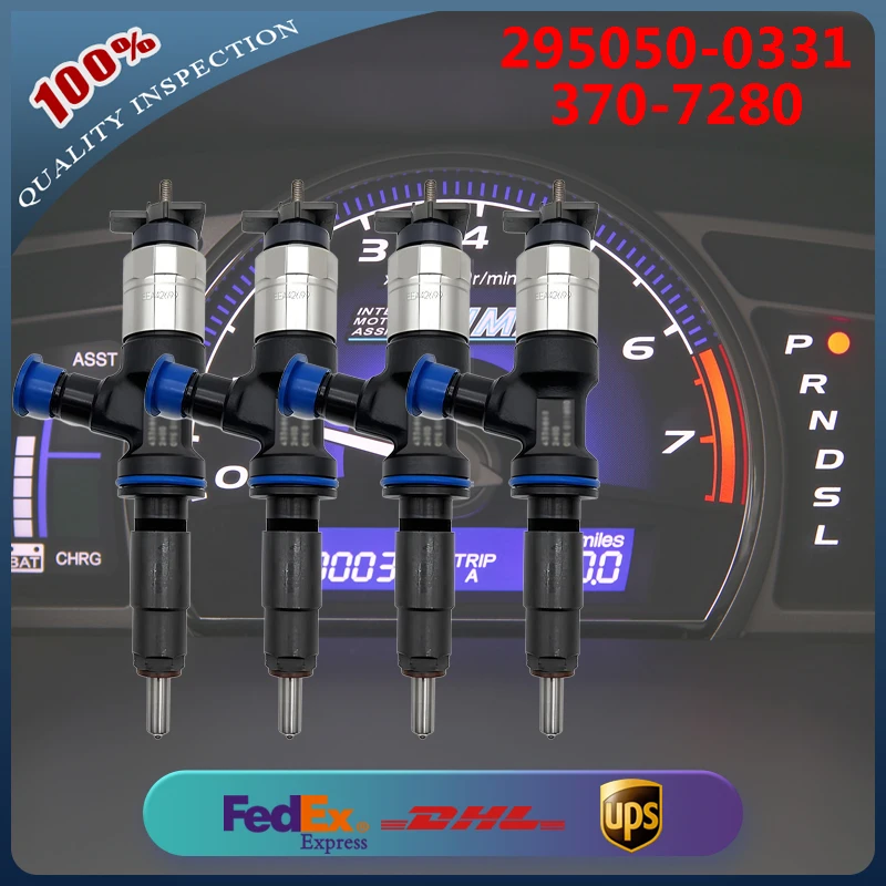 

4 шт. 295050-0331 295050-0330 370-7280 дизельный инжектор Common Rail для двигателя Caterpillar Perkins C4.4 C7.1 320E 323E