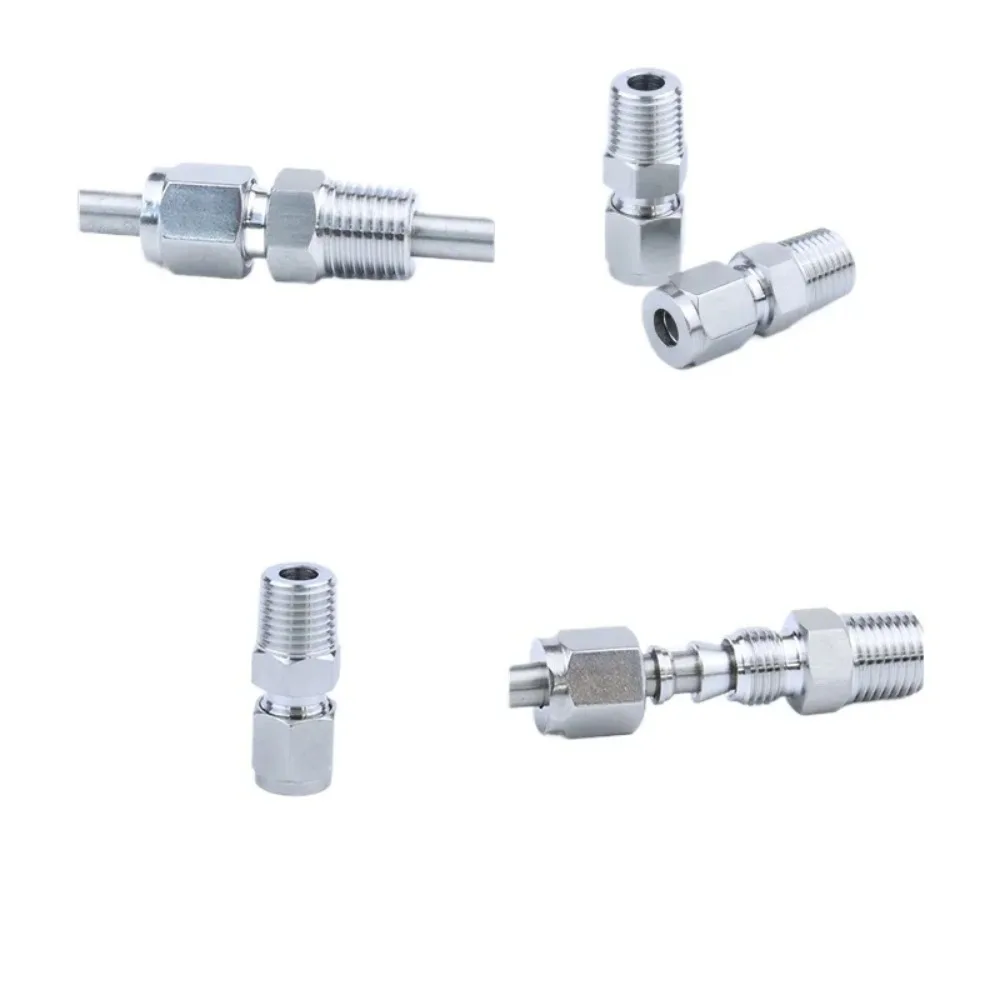 من خلال ثقب M5/6/8/10/12/14/16/20 متري ذكر 1/16 2 3 6 مللي متر ضغط الاتحاد 304 316 تركيب الأنابيب غير القابل للصدأ الاستشعار الحرارية #5