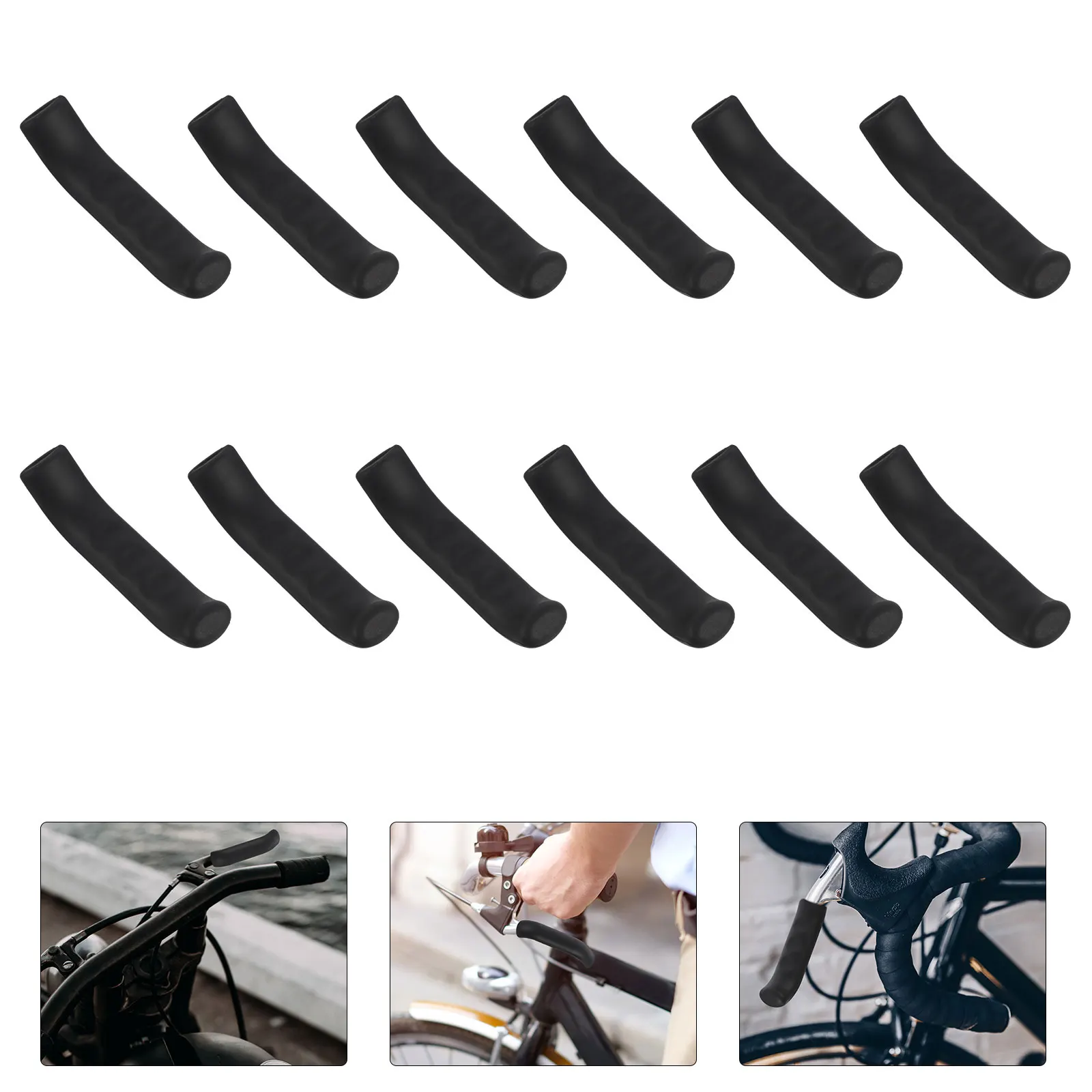 

6 Pairs Brake Lever Protective Covers Black Silicone H Accessories for Bicycle Parts Cycling Brake H Cover Gear