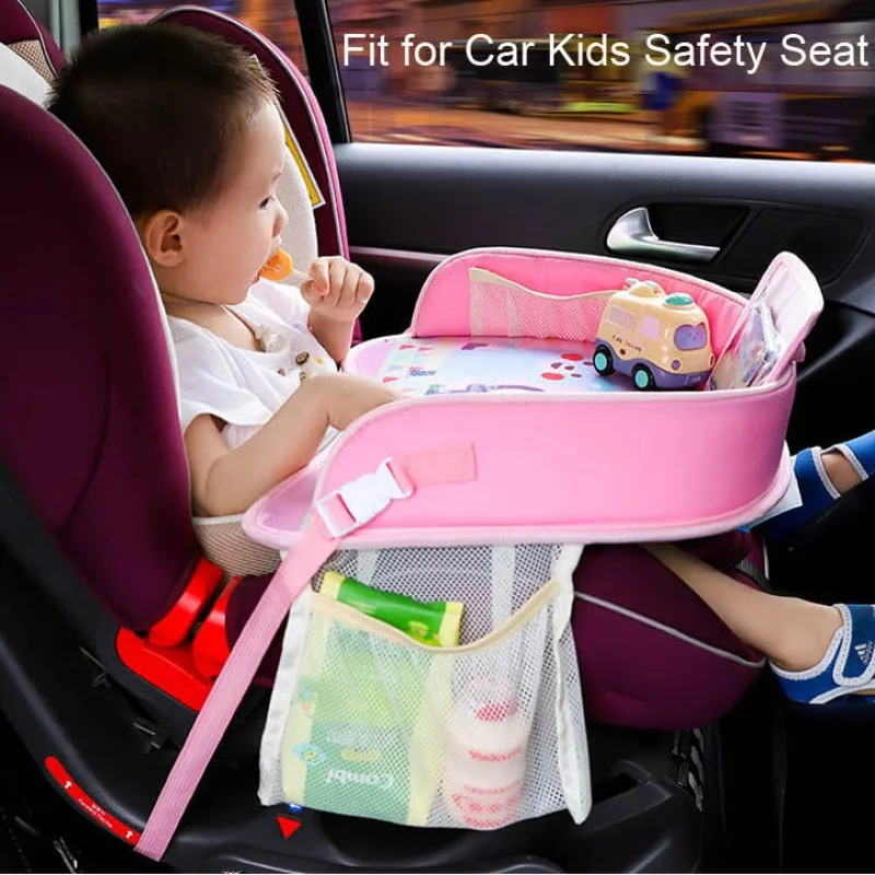 Babies Car Seat Dining Drink Table Tray Portable Kids Toys Infant Multi-functional Waterproof Playpens Vehicle-mounted Removable