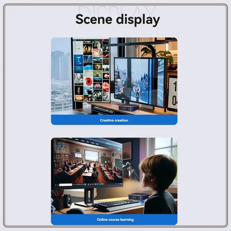 موثوق-كمبيوتر صغير 4K 4096 X 2160 60 هرتز DDR4 8GB RAM 128GB SSD لـ Win11 Pro WIFI6 BT كمبيوتر ألعاب سطح المكتب، كمبيوتر صغير 4K