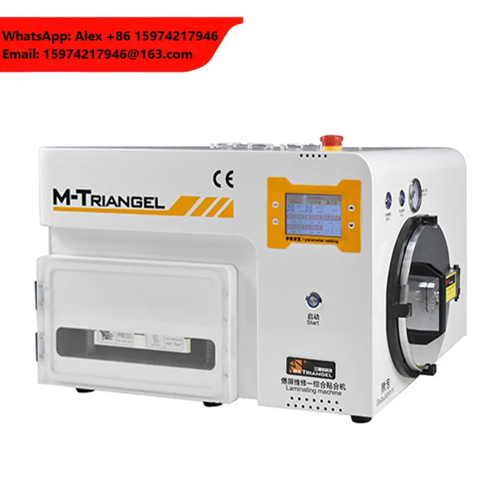 M-Triangel MT-102 LCD Laminating Machine Bubble Remover OCA Laminator For Samsung Edge Curve IPhone And Flat Screens Refurbish