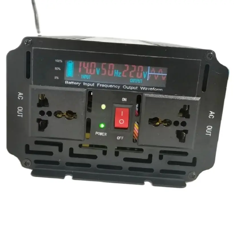 2500W DC 24V to AC 220V 50HZ Modified wave Inverter+EU plug Battery Charger & UPS,Quiet and Fast Charging