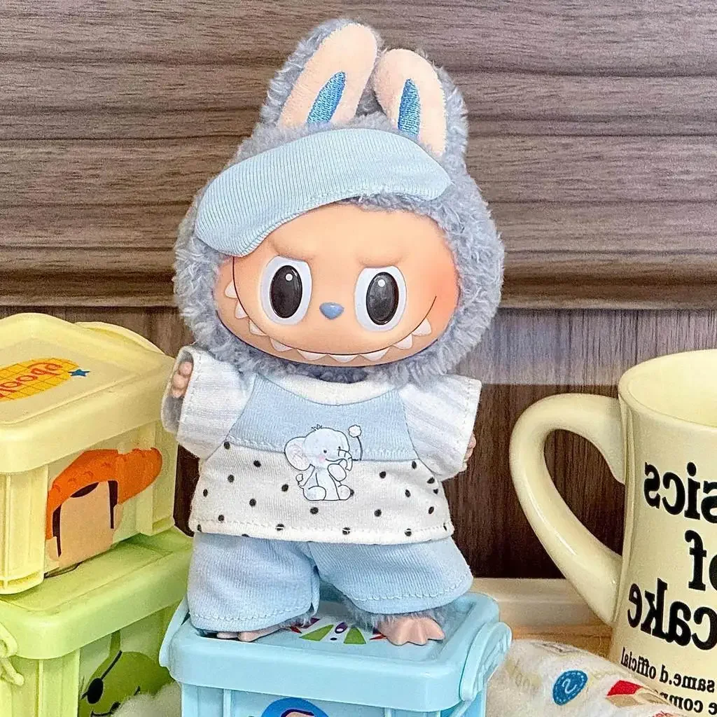 

For 17 cm labubu v1/v2/v3 outfit baby clothes and 10com cotton doll decorative Dolls for labubu Accessories