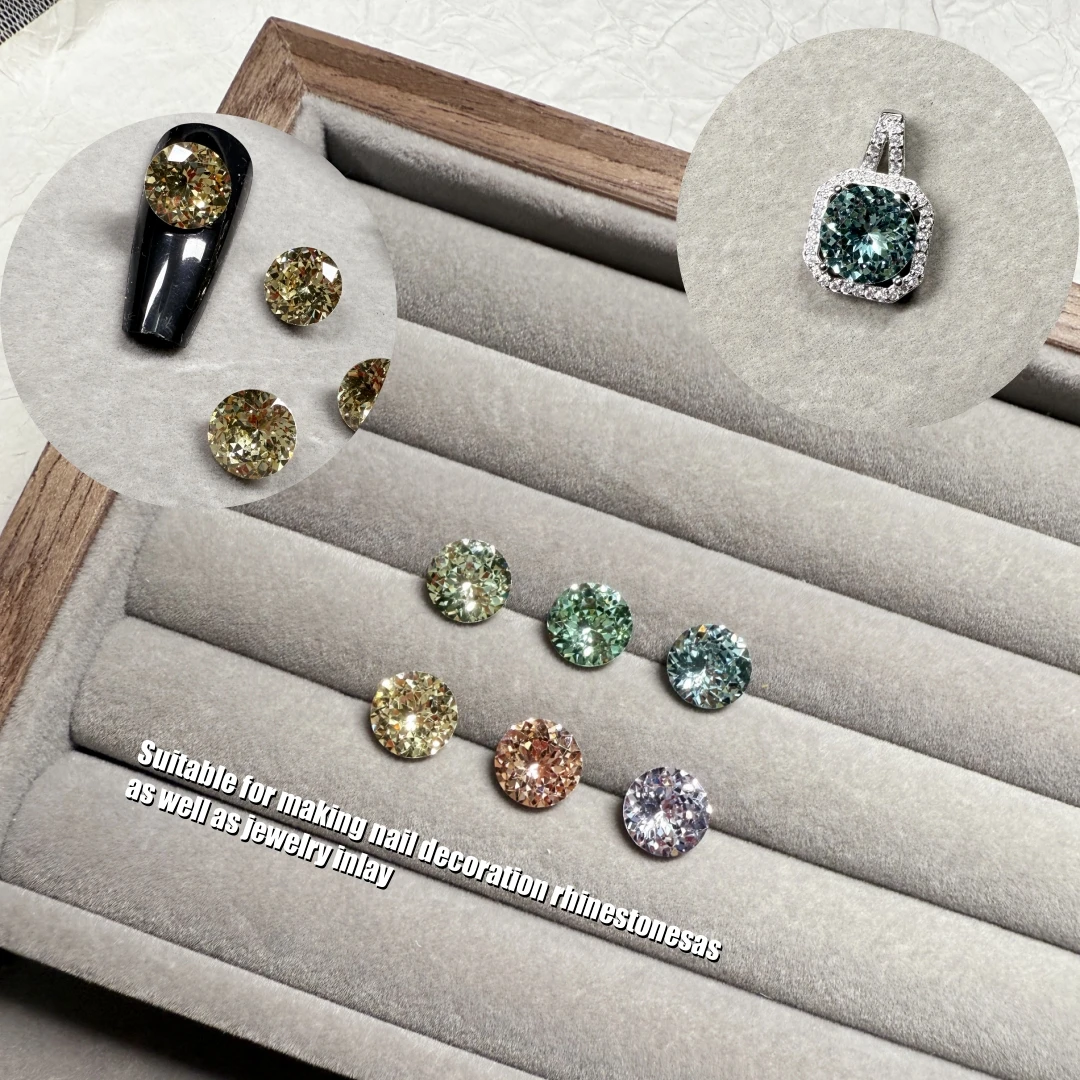 

Yalayee 10*10mm Coated round And Pointed Base Rhinestones Assorted Colors DIY Jewelry And Nail Art Decorations Water Diamonds