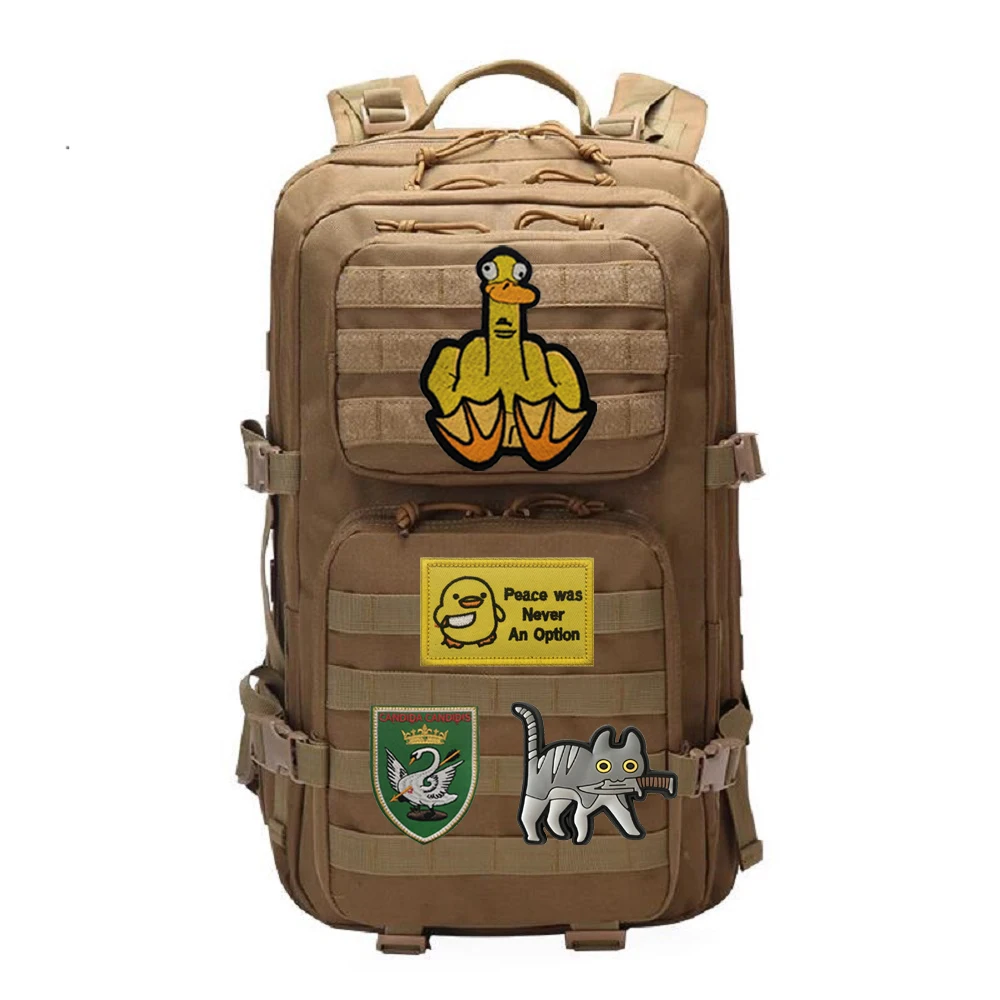 Hot Selling Dog Drinking Coffee This Is Fine Badge Tactical Duck, Kitchen Knife Duck, Kitten Etc Pack Accessories Backpack Patch