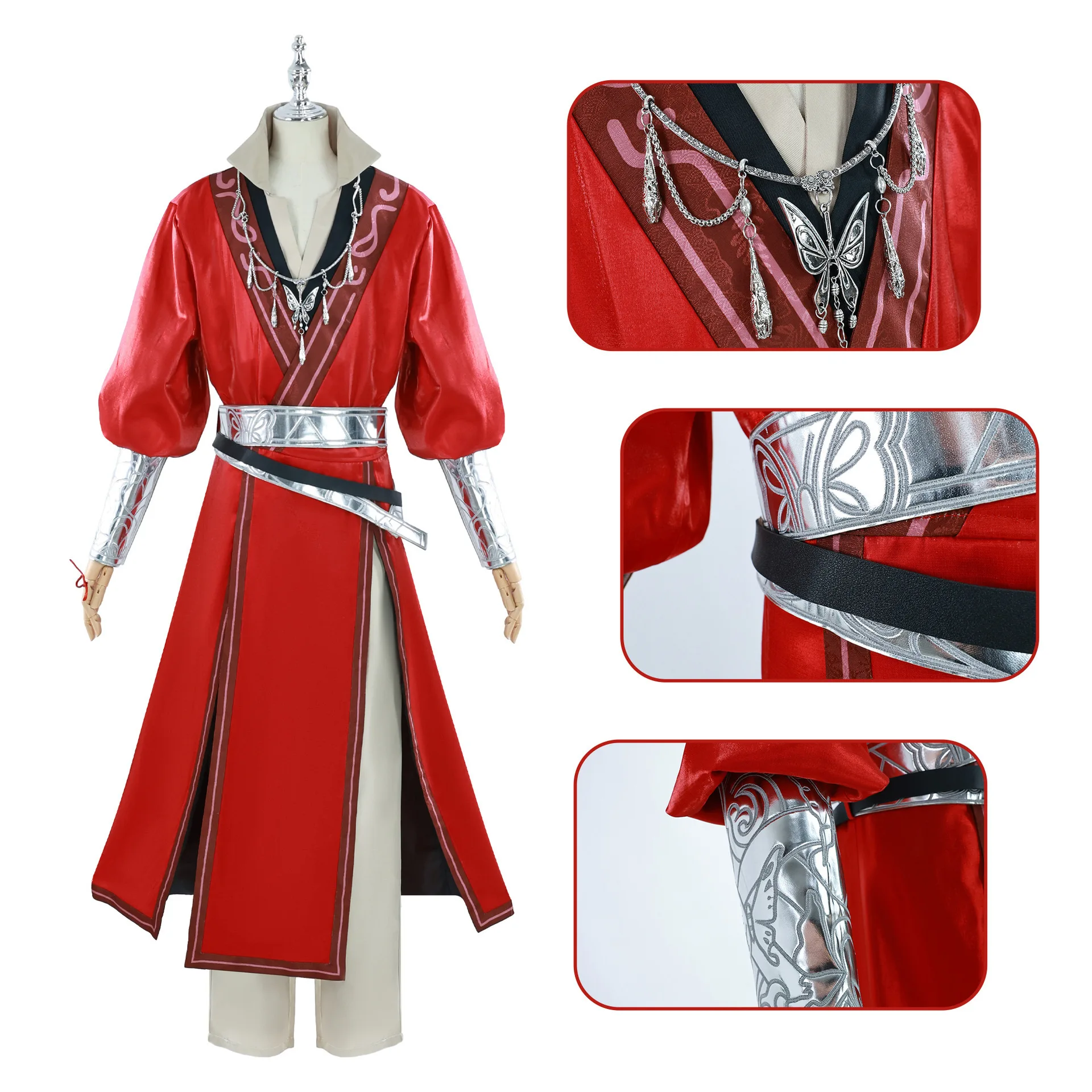 Tian Guan Ci Fu Costume Cosplay Huacheng Costume Hua Cheng Hanfu vestito animazione Costume per uomini e donne