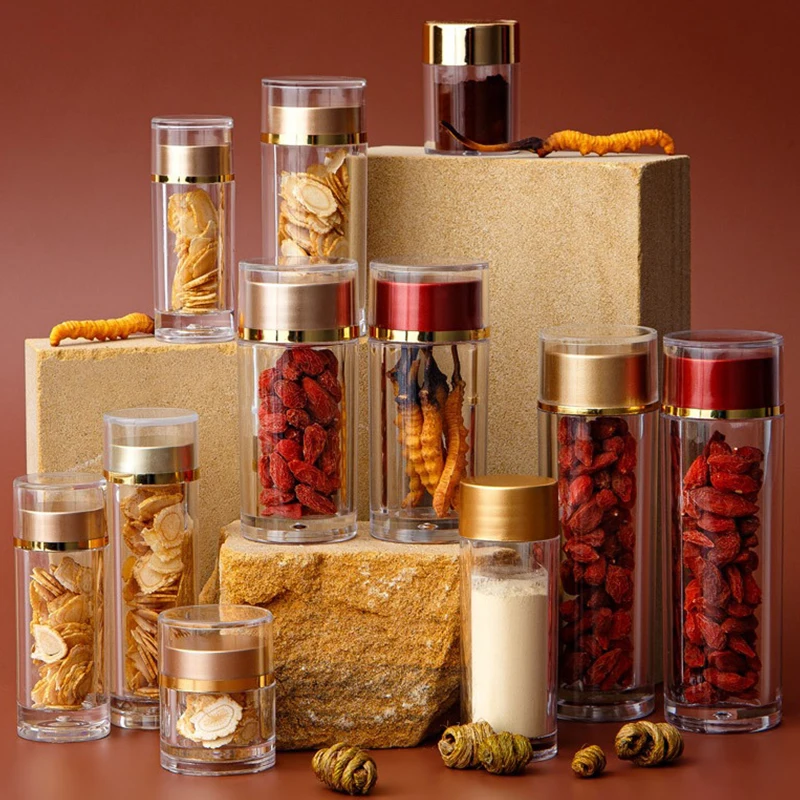 Sample Tablet Packaging Bottle Container Pill Packer Acrylic Jars Capsule Bottles With Lid For Pill 5/8/14/16/22ml
