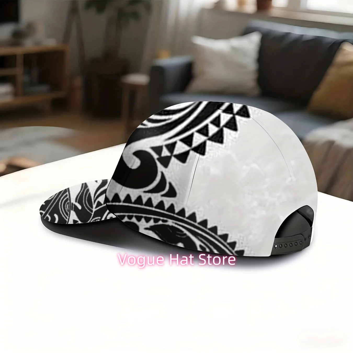 Baseball Cap Featuring Polynesian Tattoos, Designed with a Tropical Motif, Suitable for Both Men And Women, Adjustable Fit, Perf