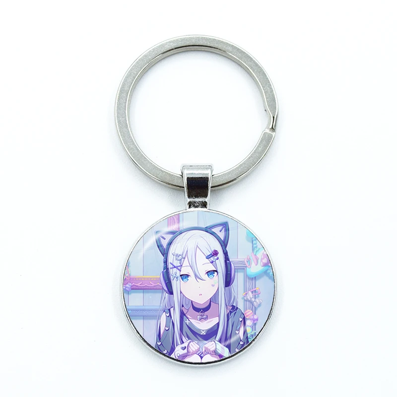 Project SEKAI Anime Yoisaki Kanade Wonderlands×Showtime Glass Dome Pendant Keychain Jewelry Charm Bag Souvenir Key Ring