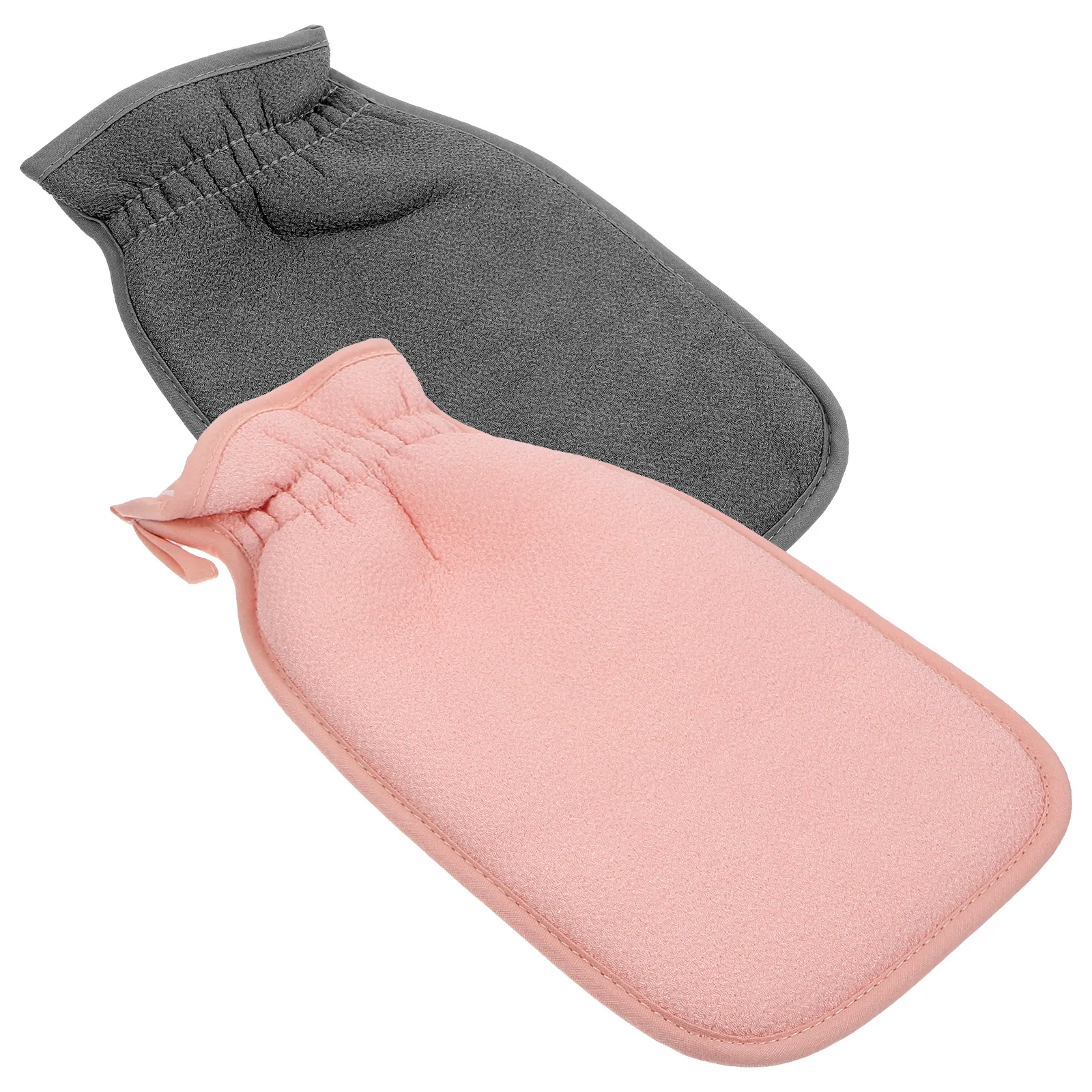 

2Pcs Exfoliating Bath Scrubber Gentle Skin Cleaning Tool Shower Mitts Exfoliating Gloves For Washcloth Body Towel