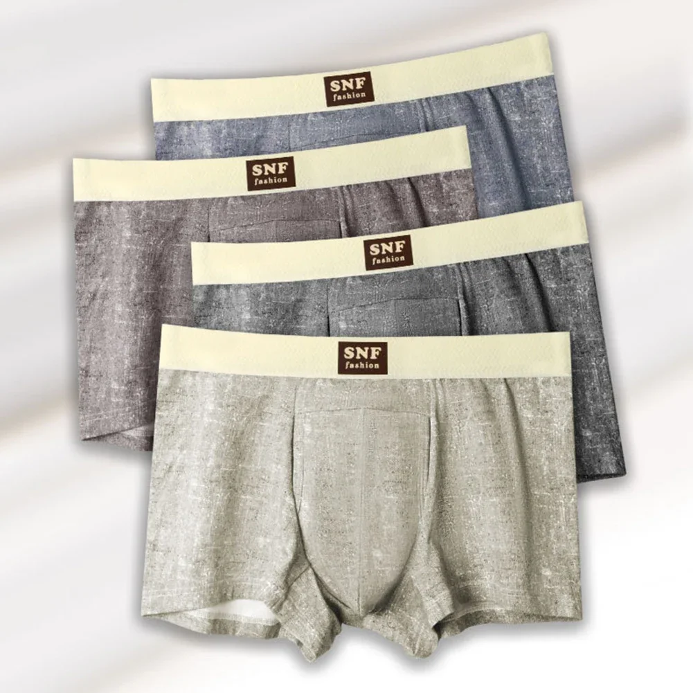 Дышащие мужские трусы-боксеры с ретро-мешочком для нижнего белья, мягкая смесь хлопка и спандекса для комфорта и поддержки