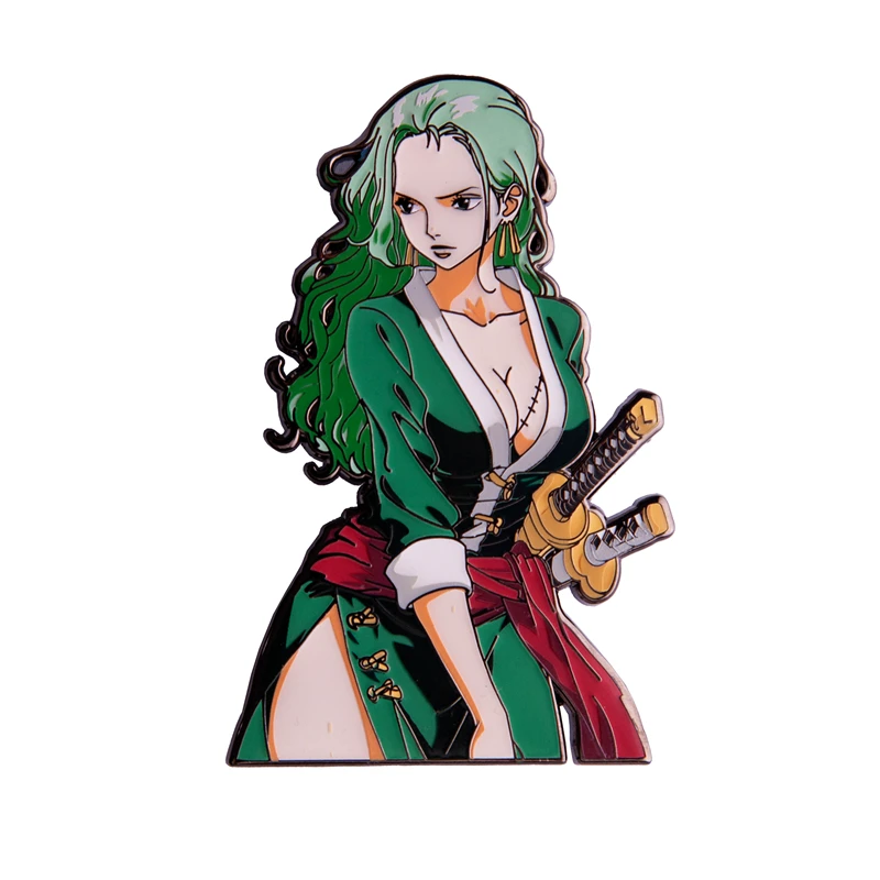 

ONE PIECE Roronoa Zoro Anime Character Badge Metal Pins Decor Backpack Clothes Brooch Jewelry Accessories Toys Gifts