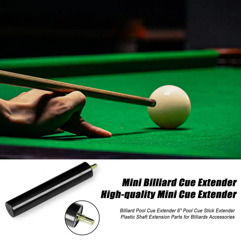 Mini Billiard Cue Extender 6 Billiard Pool Cue Extender Plastic Shaft Extension 15cm End-to-end Pool Cue Stick Extension Handle