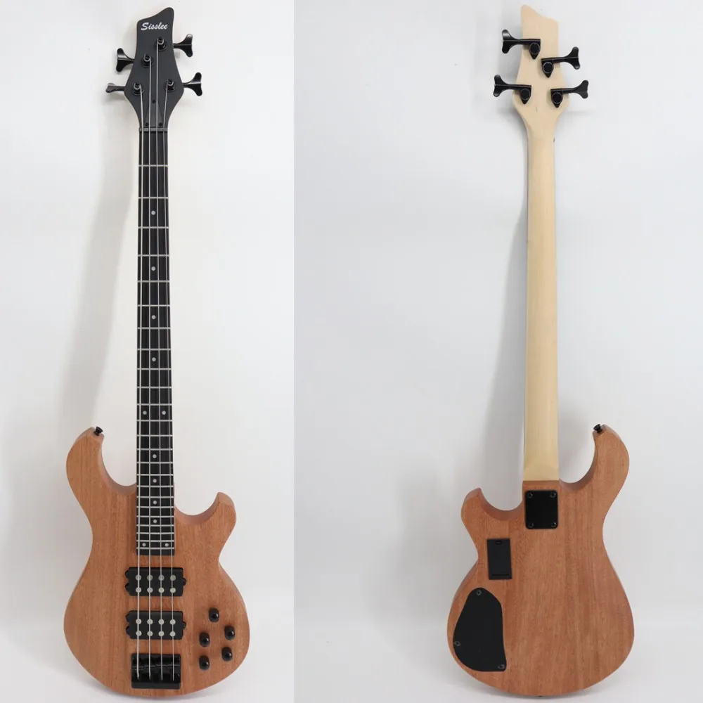 5 Strings Bass Guitar Bule Electric Bass Guitar Basswood Body 43 Inch Maple Guitar Neck Natural Color Low Bass High Gloss Finish