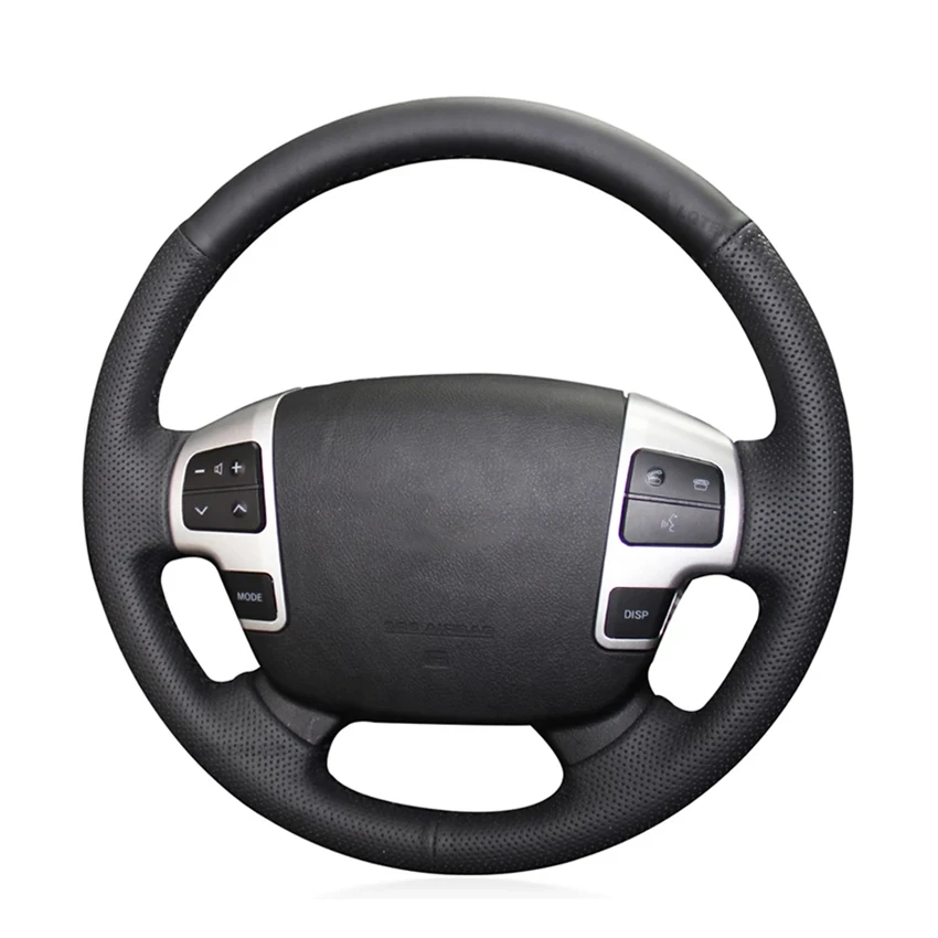 

Black Faux Leather Car Steering Wheel Cover for Toyota Land Cruiser 200 Series 70 Series Tundra Sequoia HiAce 2007-2019