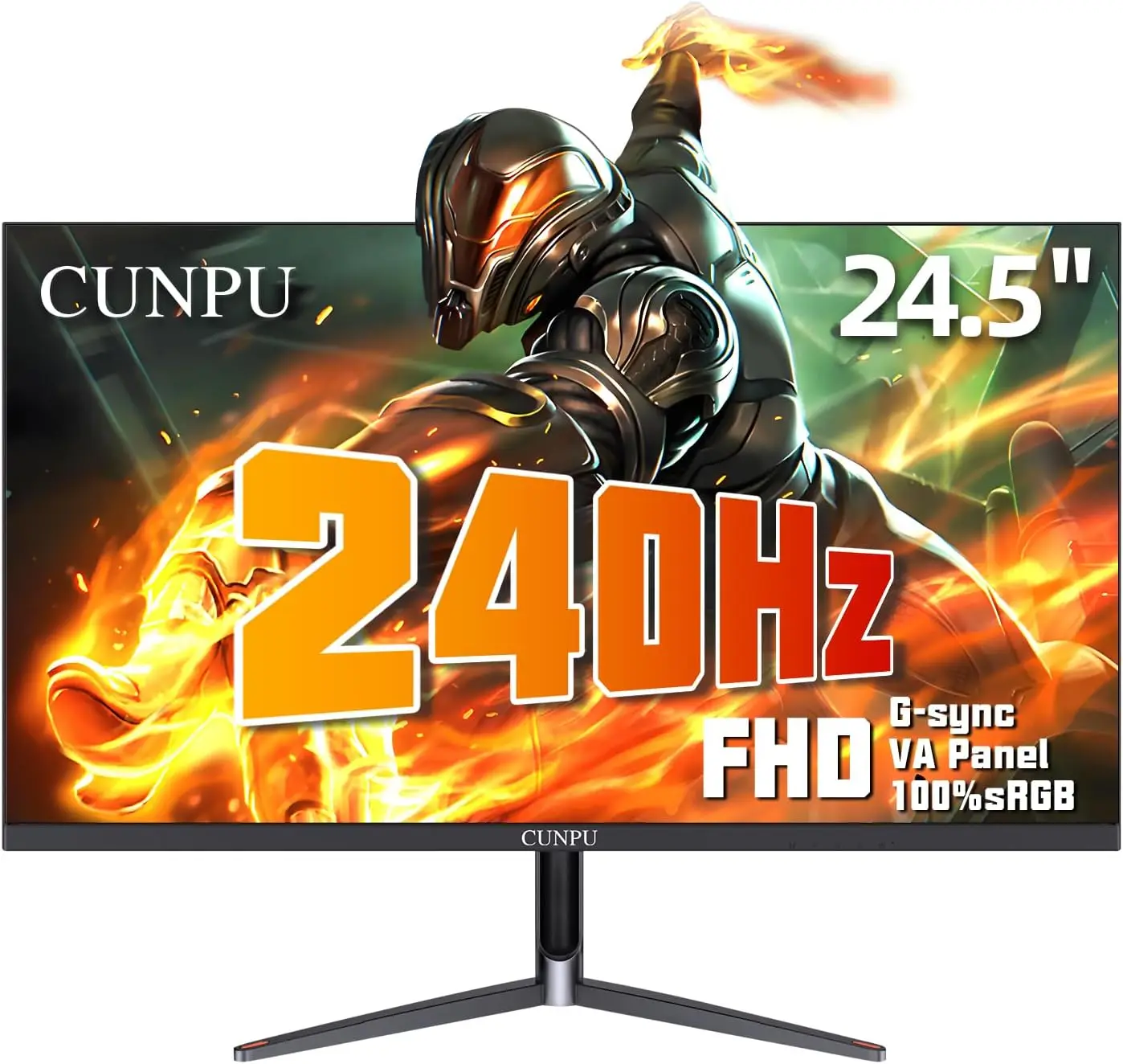 

24-дюймовый игровой монитор 240 Гц, FHD 1080p, VA-панель 1 мс, Adaptive Sync, тонкая рамка для PS5, Xbox, ПК