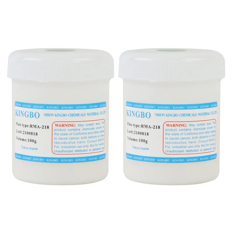 2pcs/lot KingBO RMA-218 BGA Soldering Paste Welding Flux 100g Solder Cream For SMT PCB Soldering Repair