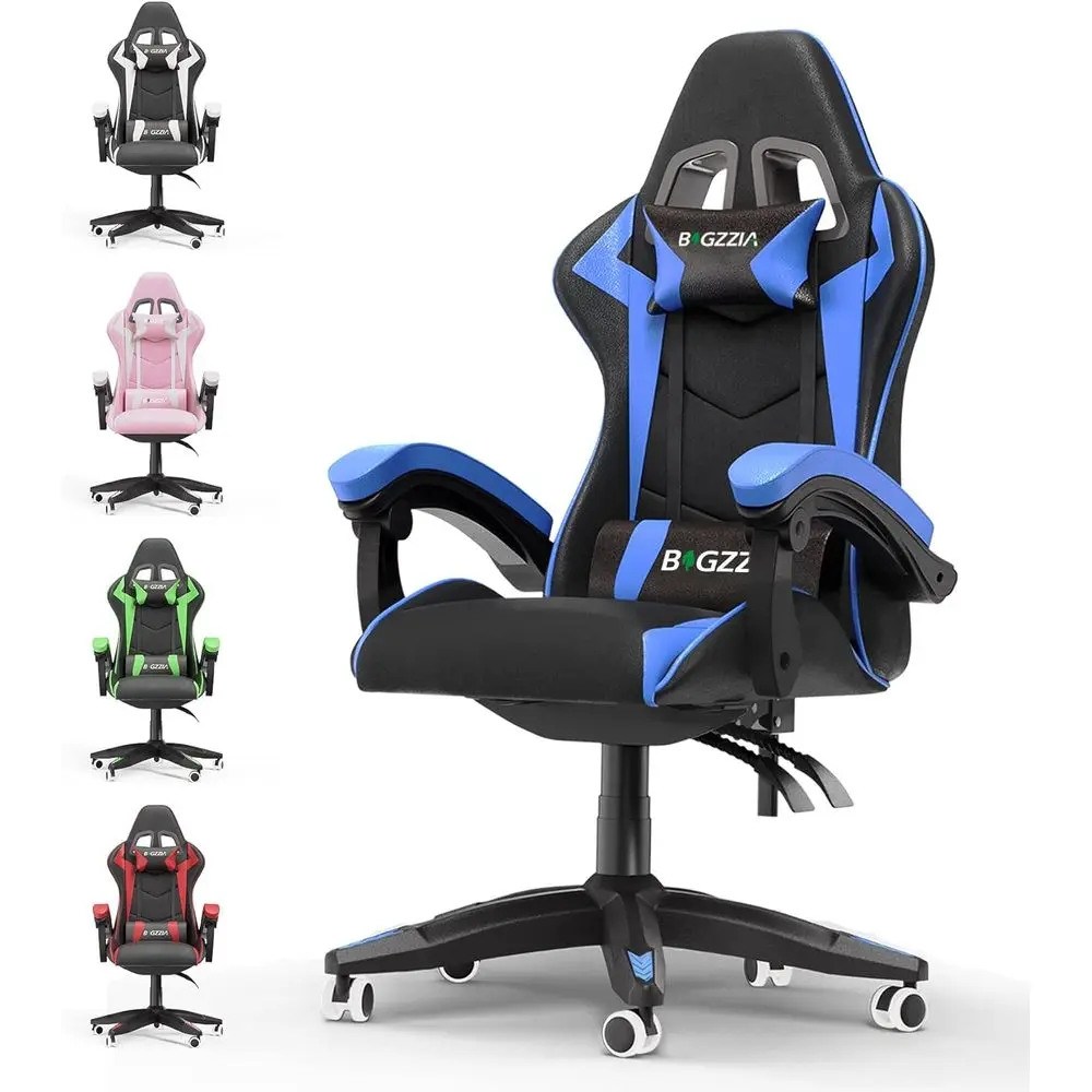 

Ergonomic Gaming Chair with Pillow and Lumbar Support, Adjustable Racing-Style Swivel Seat for Adults and Teens