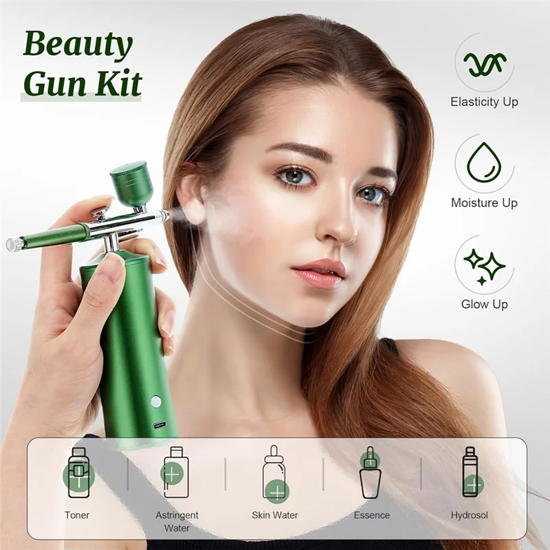 مجموعة A94E-Airbrush مع ضاغط، مسدس هواء غير قابل للانسداد مع فوهة 0.3 مم ومجموعة فرشاة تنظيف للمكياج، فن الأظافر