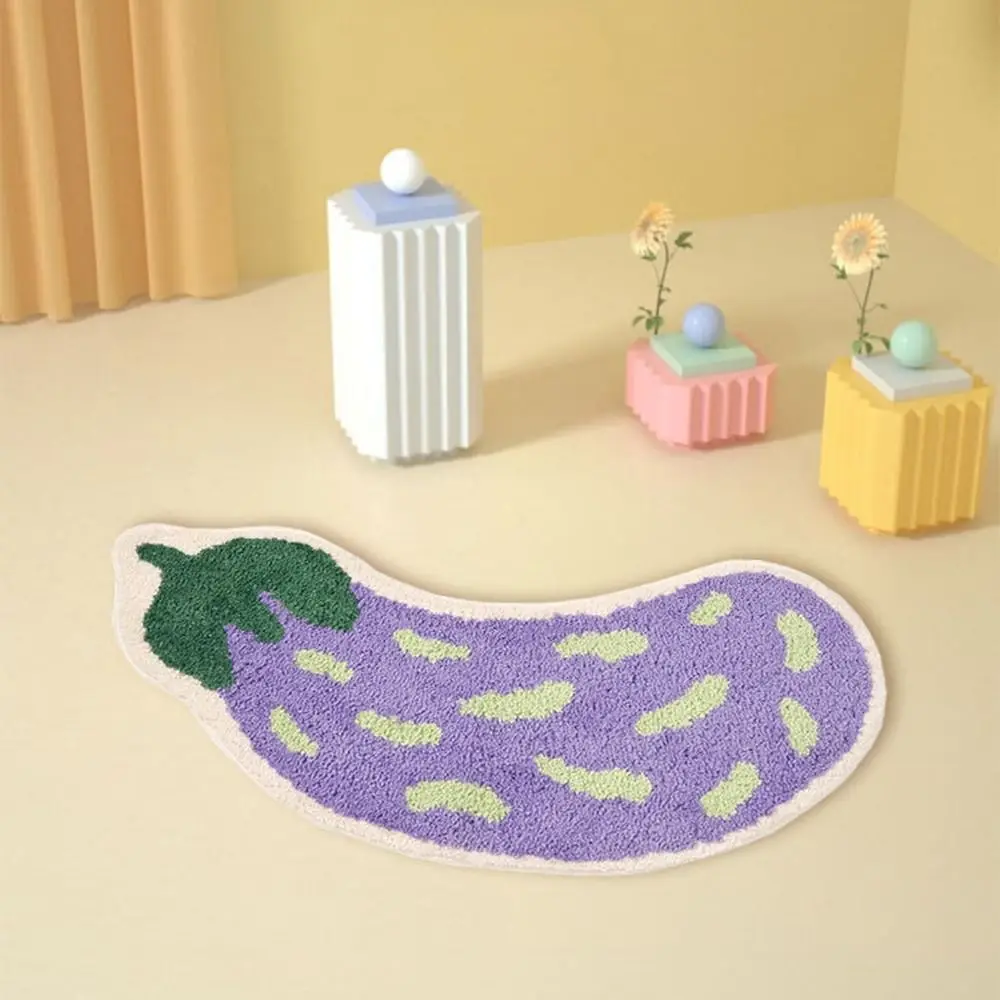 

Luxury Soft Fruit Bath Mats Thicken Water Absorption Cartoon Bathroom Rug Plush Washable Fruit Doormat Kitchen